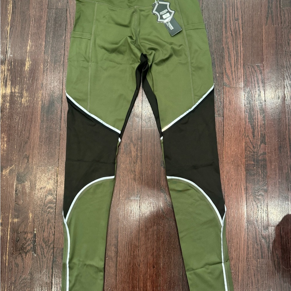 Olive and Black Women's Leggings